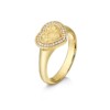 Halo Heart Ring Gold Clear V1