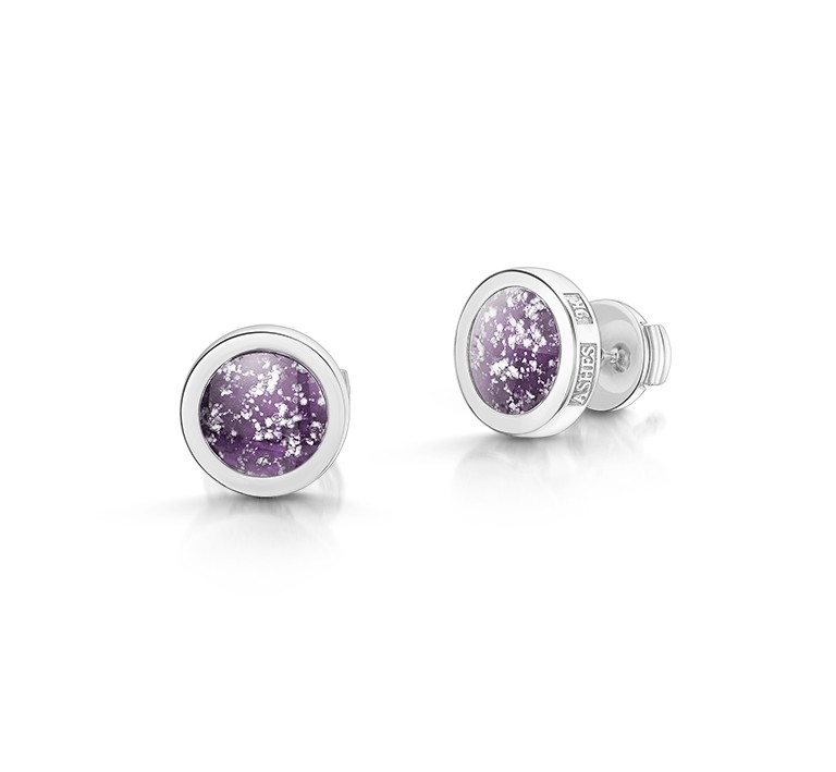 Earring Silver Purple 6